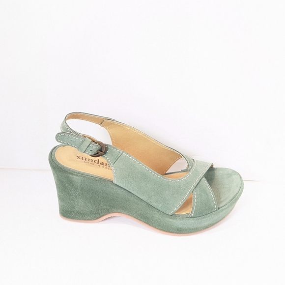NWOT Sundance suede wedge sandals - Picture 2 of 16